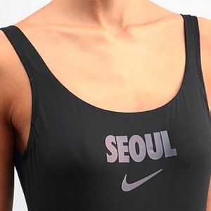 Nike City Series SEOUL U-Back Swimsuit BLACK LARGE NWT B15-8